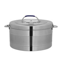 Delta Double Wall Stainless Steel Hot Pot, 11L Pot, RF10545 | Firm Twist Lock & Strong Handles with Heavy-Duty Rivets | Steel Serving Pot, Roti Serving Pot, Chapati Dabba