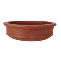 Flat Fish Curry Pot, Natural Clay Handmade Pot, RF10574 | Cookware Pot | Can be used on Gas Stove Or Open Fire | Earthen Handi/ Clay Pot for Cooking & Serving