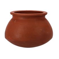 Rice Kalam, 100% Natural Clay Handmade Cookware, RF10580 | Non-toxic & Eco-Friendly | Can be used on Gas Stove or Open Fire | Earthen Pot/ Clay Pot for Rice, Curry