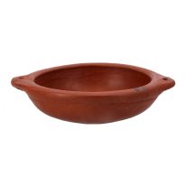 Fry Pot, Handmade Clay Cookware, RF10590 | Non-Toxic & Eco-Friendly | Can be used on Gas Stove or Open Fire | Earthen Pot/ Clay Pot for Curry, Sambar, Rice, Sweet Dishes