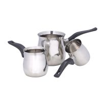 Coffee Warmer Set, 3pcs Stainless Steel Warmer, RF10675 | Mini Saucepans with Pouring Spout | Stovetop Milk Warmer, Turkish Coffee Maker, Gravy Warmer, Butter Melting Pot