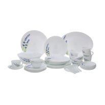 Royalford RF10679 44 Pcs Opalware Dinner Set, English Lavender, RF10679 | Elegant Floral Design | Dishwasher safe | Freezer Safe | Opal Dishes Sets Service for 6