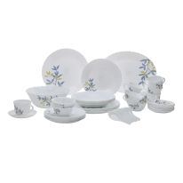Royalford RF10680 44 Pcs Opalware Dinner Set, Autumn Leaves, RF10680 | Elegant Floral Design | Dishwasher safe | Freezer Safe | Opal Dishes Sets Service for 6