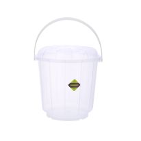 Transparent Bucket with Lid, 20L Plastic Bucket RF10694 | Comfortable Handle for Easy Grip | Multifunctional | Ideal for Home, Garden, DIY Bucket | Leakproof Bucket with Lid
