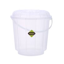 Transparent Bucket with Lid, 22L Plastic Bucket RF10695 | Comfortable Handle for Easy Grip | Multifunctional | Ideal for Home, Garden, DIY Bucket | Leakproof Bucket with Lid