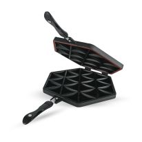 Royalford Samosa Maker- RF10745| Double-Sided, Non-Stick Die Cast Aluminum Samosa Maker with Bakelite Handle| Highly Durable with Silicone Sealing Ring| Black