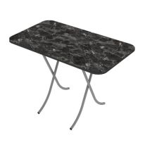 Rectangular Table, 120cm Marble Design Portable Table, RF10993 | Rectangular Kitchen Dining Table | Modern Small Coffee Table Living Room Accent Table with Metal Legs