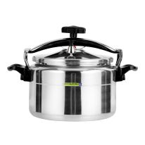 Royalford 11.0 L Aluminum Pressure Cooker- RF11176| Equipped with Multi-Safety Device and Unique Pressure Indicator| Durable Aluminum Alloy Construction with Firm Handles| Compatible with Gas, Ceramic and Halogen Cooktops| Silver 