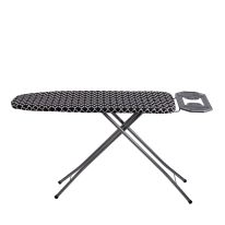 Royalford Leona Ironing Board| RF11245|Iron Table with Adjustable Height Mechanism| Heat Resistant Cotton Cover| Monoblock Metal Base| Non-Slip Legs and Iron Rest| 100x30 cm