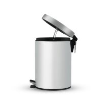 Royalford 7 liter Pedal Dustbin- RF12090/ Step On, Steel Pedals, Iron Handle, Plastic Base, for Waste Disposal, with Removable Inner bucket/ Trash Can for Home, Office, Bathroom, School, Restaurant/ Stainless Steel Bin, Slow Closing Lid and Hands Free Ope