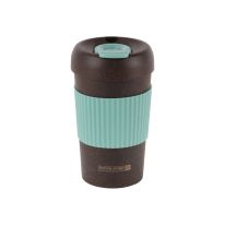 Royalford 380 ml Coffee Cup- RF12355/ Polymer Biomass Cups with Sipper and Straw Lid/ Leak-Proof and Portable Design/ Suitable for Indoor and Outdoor Use, at Home, Car, Office, Etc./ Available in 2 Colors, Blue and White