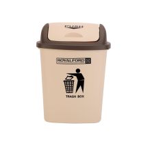 Royalford 40L Dustbin- RF12401| Pedal Bin for Waste Disposal, Trash Can for Trash Can for Hospitals, Restaurants, Societies, Parks, Malls, Etc.| Premium Quality Plastic Bin and Push Lid| Brown