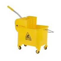 Royalford 20 l Professional Mop Wringer Trolley- RF12484/ 360-Degree Rotating Wheels, PP Body, Stainless Steel Handle/ Hands-Free, No Spill No Damage, Perfect for Home, Office, Hospitals, Schools, Public Places/ Yellow