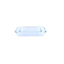Royalford RF2709-GBD Glass Oblong Baking Dish Set, 2 Pcs | Glass Oblong Glass Baking Tin Set -2Pcs2.2 and 1L, Durable and Sturdy Glass Material Baking Trays for Multiple Baking Purposes
