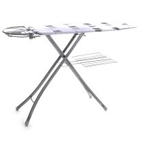 Royalford RF366WT Ironing Board with Steam Iron Rest (122 x 38 cm), Lightweight and Compact Ironing Board with Height Adjustment Feature