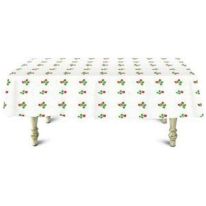Royalford 20M Table Roll - Tablecloth Cover Protector | Tablecloth Daisy Silver, Small Polka Floral, Wipe Clean, Table Cloth | Spill Proof Reusable Roll | Ideal Dinning Table, Hall, & More (White & Green)