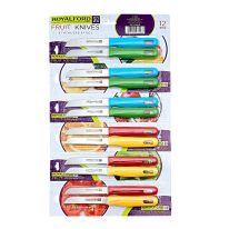 Royalford RF4988 Stainless Steel Fruit Knife Set (12 pcs) - Stainless Steel Razor Sharp Blades - Ultra Sharp Cooking Knives, Perfect for Carving & Chopping