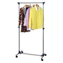 Royalford RF6299 Stainless Steel Garment Cloth Dryer Rack - Adjustable Garment Coat Rack, Hanging Rail Clothes Stand with Casters | Portable Lightweight | Ideal for Home Office, Hallway, Bedroom