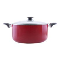 Royalford RF6441 Non-Stick Ceramic Casserole with Glass Lid 26 cm- Durable Non-stick Coating, High-Quality Construction with Comfortable Resistant Handle | Non-Stick Dish for Gas, Induction & Ceramic Hobs