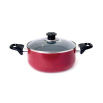 Royalford RF6443 Non-Stick Ceramic Casserole with Glass Lid 30 cm- Durable Non-stick Coating, High-Quality Construction with Comfortable Resistant Handle | Non-Stick Dish for Gas, Induction & Ceramic Hobs