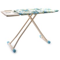 Royalford RF7138DB 116 x 41 cm Ironing Board with Steam Iron Rest, Heat Resistant, Contemporary Lightweight Iron Board with Adjustable Height and Lock System (Blue)