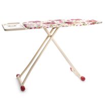 Royalford RF7138PK 116 x 41 cm Ironing Board with Steam Iron Rest, Heat Resistant, Contemporary Lightweight Iron Board with Adjustable Height and Lock System (Pink)