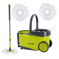 Royalford RF7721 Proactive Mop - 360 Rotating Mop Plate| Long Handle| Durable Wheels| Ideal for all types of flooring |useful for home, commercial buildings
