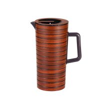 Royalford RF8218 Cherrywood Acrylic Water Jug, 2.4L - Ergonomic Handle with Spill Proof Pouring Spout | Leak Proof Lid | Ideal for Serving Water, Juice & More