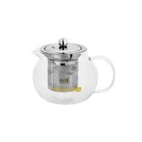 Royalford RF8265 Glass Tea Pot with Stainless Steel Strainer - 650 ML, easy grip handle, Ideal for tea, coffee, milk, herbal tea, flower tea, and more