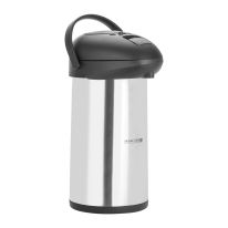 Royalford RF8336 3L Stainless Steel Airpot Flask - Heat Insulated Thermos for Keeping Hot/Cold Retention, Double-Wall for Coffee, Hot Water, Tea, Beverage | Ideal for Commercial & Outings