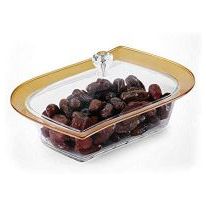 Royalford 18x25Cm Acrylic Square Candy Bowl with Lid - Portable Lightweight Candy Sweet Jar Covered Sugar Bowl Small Decorative | Freezer & Dishwasher Safe | Ideal for Chocolates, Candy, Cookies