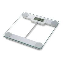 Metallic Digital Body Scale - Smart High Accuracy Large Lcd Screen | Auto ON/OFF & Multiple Measuring Unit | 150kg | Slim Design 5mm Crystal Clear Tempered Glass (28*28*2.2 Cm)