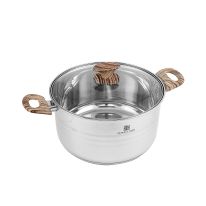 Royalford RF8550 28cm Stainless Steel Casserole with Glass Lid - Durable, High-Quality steel Construction | Non-Stick Dish for Gas, Induction & Ceramic Hobs