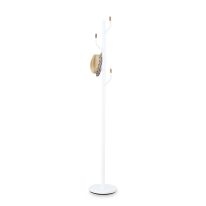 Coat Stand, Durable & Sturdy Powder Coated Material, RF8936 | 6 Hooks Stable Round Base Shelf | Entryway Hall Tree Coat Stand with Solid Base for Hat, Clothes, Purse, Scarves, Handbags, Umbrella
