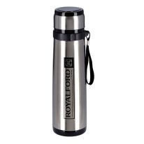 Royalford Stainless Steel Vacuum Bottle | 600 ml | RF9459 | Stainless Steel Flask & Water Bottle - Hot & Cold Leak-Resistant Sports Drink Bottle - Vacuum Insulation Bottle for Indoor Outdoor Use
