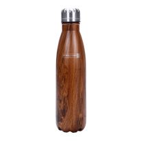 Royalford RF9475 500 ML Vacuum Bottle - Double Wall Stainless Steel Flask & Water Bottle - Hot & Cold Leak-Resistant Sports Drink Bottle - High Quality Vacuum Insulation Bottle for Indoor Outdoor Use (Brown)