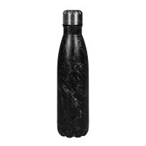 Royalford RF9476 500 ML Vacuum Bottle - Double Wall Stainless Steel Flask & Water Bottle - Hot & Cold Leak-Resistant Sports Drink Bottle - High Quality Vacuum Insulation Bottle for Indoor Outdoor Use (Black)