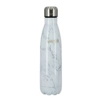 Royalford RF9477 500 ML Vacuum Bottle - Double Wall Stainless Steel Flask & Water Bottle - Hot & Cold Leak-Resistant Sports Drink Bottle - High Quality Vacuum Insulation Bottle for Indoor Outdoor Use (White)