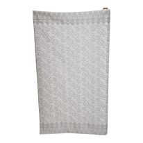 Royalford RF9492 1.37 x 20M PVC Table Roll - Tablecloth Cover Protector | Tablecloth Daisy Silver, Small Polka Floral, Wipe Clean, Vinyl / Plastic Table Cloth | Spill Proof Reusable Roll