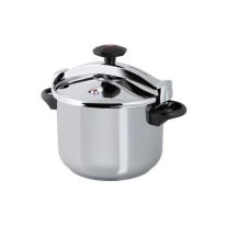 Royalford RF9651 Stainless Steel Pressure Cooker 9L - Lightweight & Home Kitchen Pressure Cooker with Lid, Multi-Safety Device with Cool Touch Handles and Safety Valves - for Gas and Solid Hotplates (9L)