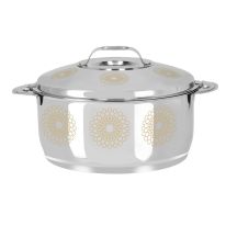 Royalford RF9712 Salwa Double Wall Stainless Steel Hot Pot 2000ML - Portable Extra Deep Hot Pot | Serving Dishes with Lids | Twist Lock | Hot Food Storage & Warmers Pots| Storage Saver for Everyday Use