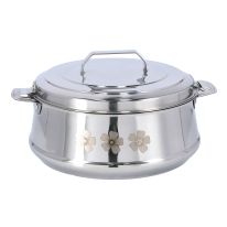 Royalford RF9718 3.5L Classic Belly SS Hot pot - Double Wall Hot Pot | Serving Dishes with Lids | Hot Food Storage Containers & Warmers with Comfortable Handle | Storage Saver for Everyday Use