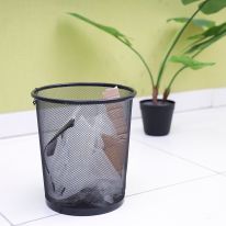 Royalford Mesh Waste Bin - Portable Round Metal Small Trash Can Wastebasket, Garbage Container Bin Paper Bin | Compact Design | Ideal for Bathrooms, Kitchens, Home Offices & More