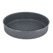 Royalford RF9921 24CM Aluminium Round Baking Tray - Durable & Granite Non-Stick Interior & Exterior| Oven Safe | Ideal for cakes, cheesecake, quiche, mousse & more