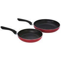 Royalford RFU8383 2 Pcs Non-Stick Frying Pan Set - Ergonomic Design, for Frying, Cooking & Sauting, Works with Electric, Halogen, and Gas Stoves - 20 & 28 CM