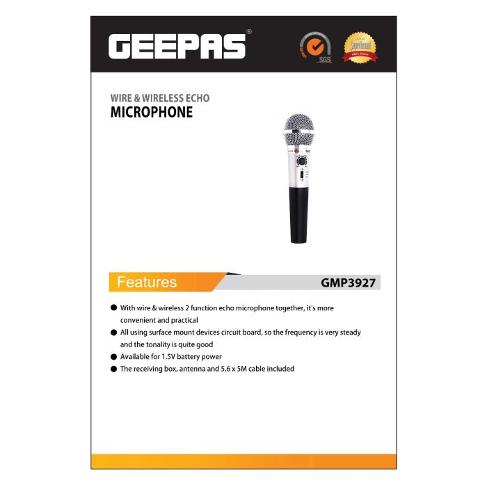 Geepas GMP3927 2 Function Echo Microphone