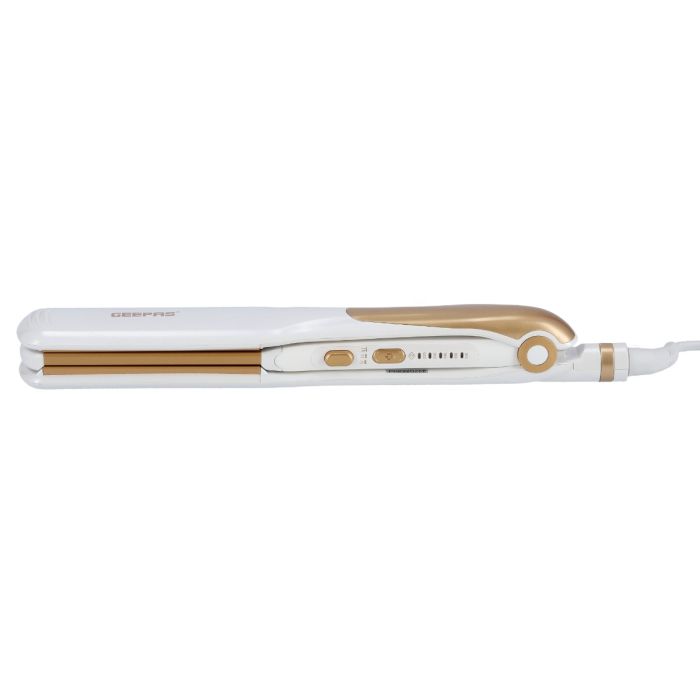 Geepas 2 In 1 Ceramic Hair Straightener -  Neo Wave, Auto Adjustable Temperature &  360 Degree Swivel Cord | Ideal for Long & Short Hairs | 2 Years Warranty