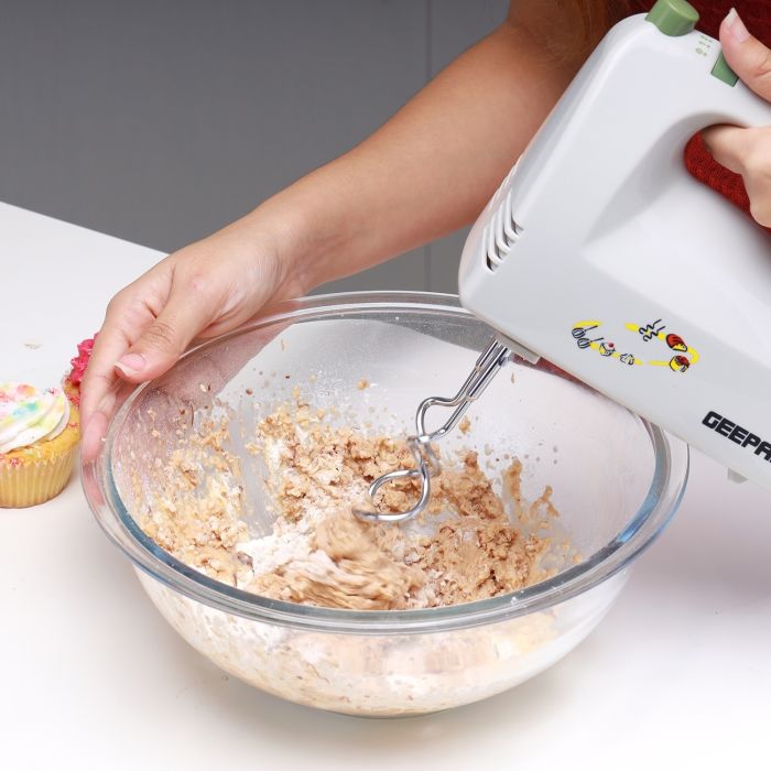  600W Electric Hand Mixer Kitchen Handheld Mixer 10 Speed  Powerful with Turbo for Baking Cake Lightweight & Personal Electric Mixer  with Egg Baking Beaters Dough Hooks, Whipping Mixing Cookies: Home 