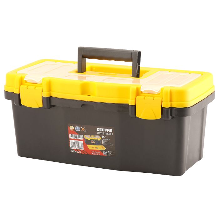 Geepas GT59020 16 Plastic Tool Box with Gripped Handle