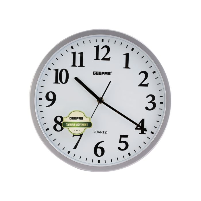 Geepas Wall Clock 3D Numbers - Silent Non-Ticking, Round Decorative Wall  Clock for Living Room, Bedroom